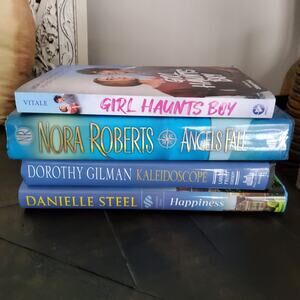 Lot of 4 books Daniel Steel Nora Roberts Romance Comedy Love